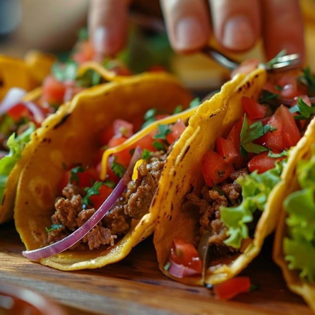 Mexican Beef Chorizo Taco.