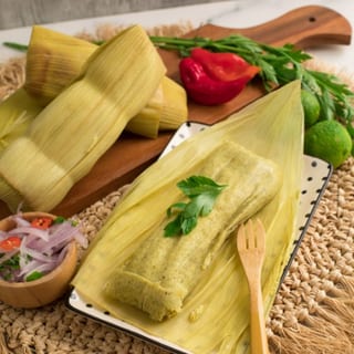 Spicy Tamal, Sourcream, Pico De Gallo (Veggie)