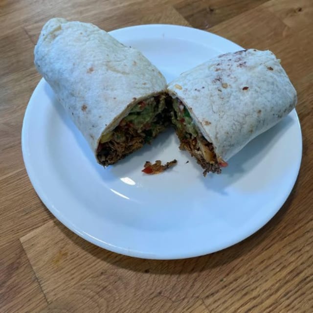 Chicken in Adobo Sauce Burrito.