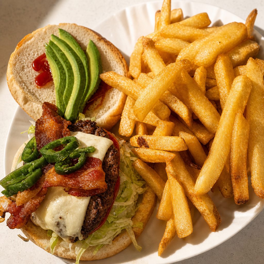 Mexican Spicy Cheeseburger.