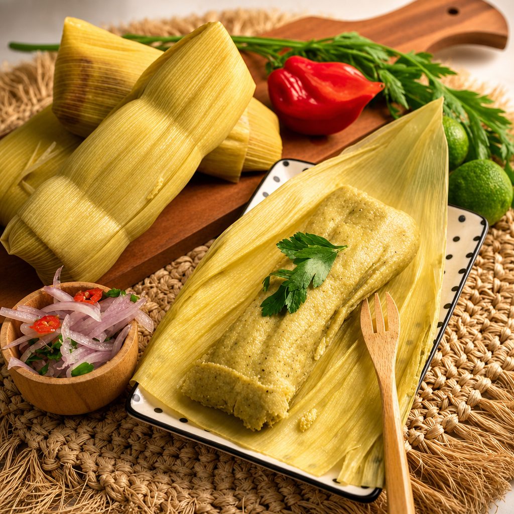 Spicy Tamal, Sourcream, Pico De Gallo (Veggie).