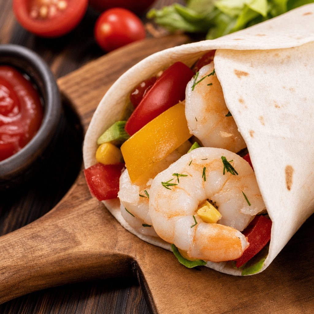 Shrimp/Camaron Burrito.